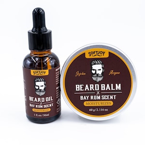 Beard Care Kit | Beard Oil | Beard Balm | Beard Gift Set | Ultimate Beard Kit | Beard Grooming Set | Beard Gifts For Men | Bay Rum Scent
