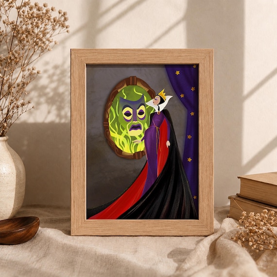 Evil Queen Disney Villain Art Print | Snow White Villain Poster
