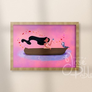 Disney Princess Pocahontas Wall Art: Enchanting Native American Inspired Decor Print for Girls' Room