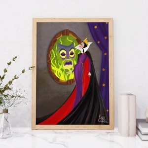 Disney Evil Queen Villains Poster: Snow White Antagonist Wall Art Print for Home Decor