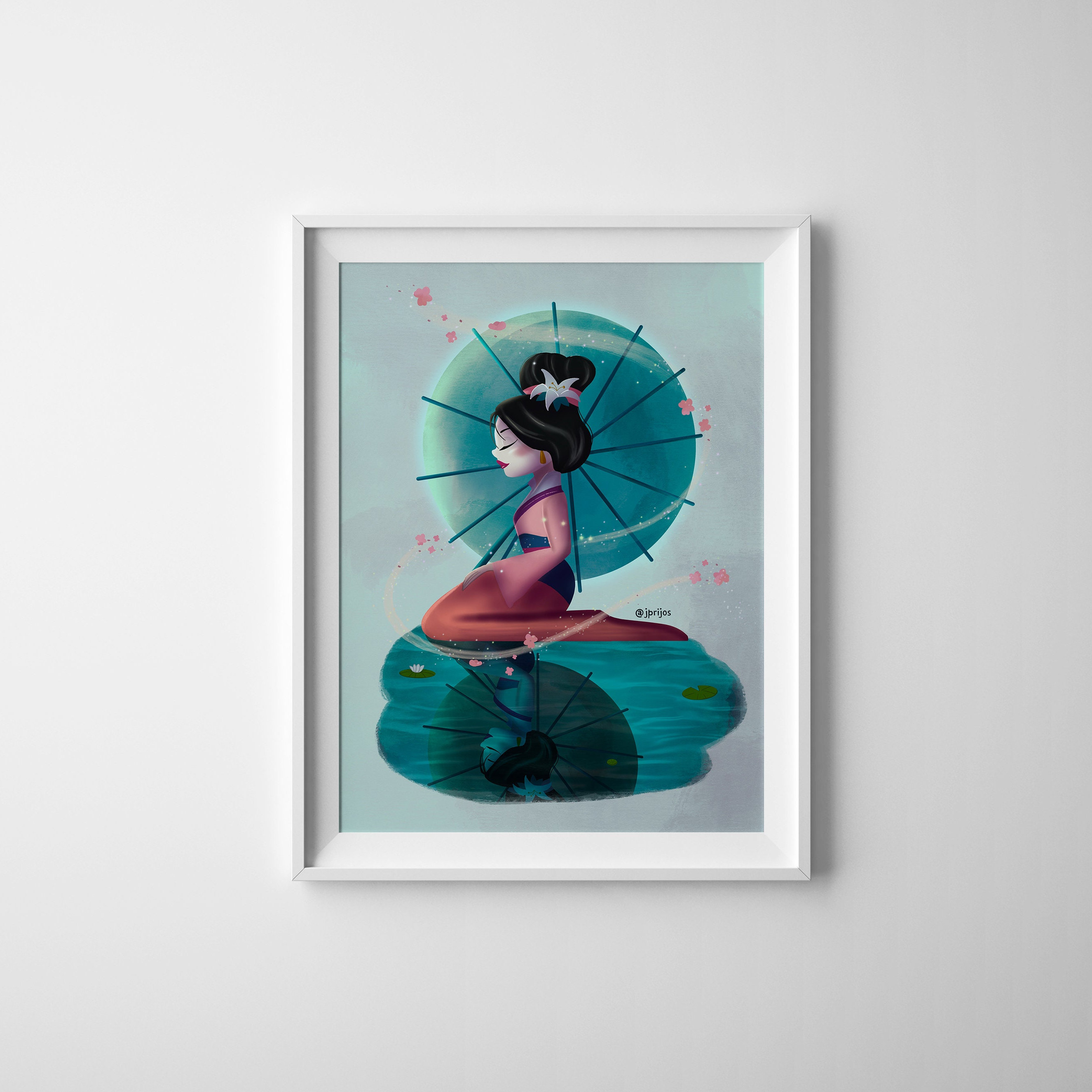 Mulan Disney Princess Art Print - Enchanting Wall Decor for Nursery and ...