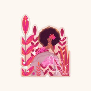African American Mermaid Sticker: Enchanting Underwater Art for Black Representation & Mermay