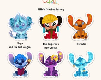 Adorable Lilo and Stitch Disney Stickers for Laptops, Notebooks, and Scrapbooking - Cute Kawaii Decor