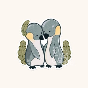 Emperor Penguin Sticker: Cute Kawaii Vinyl Weatherproof Decal for Stationery Lovers & Animal Enthusiasts