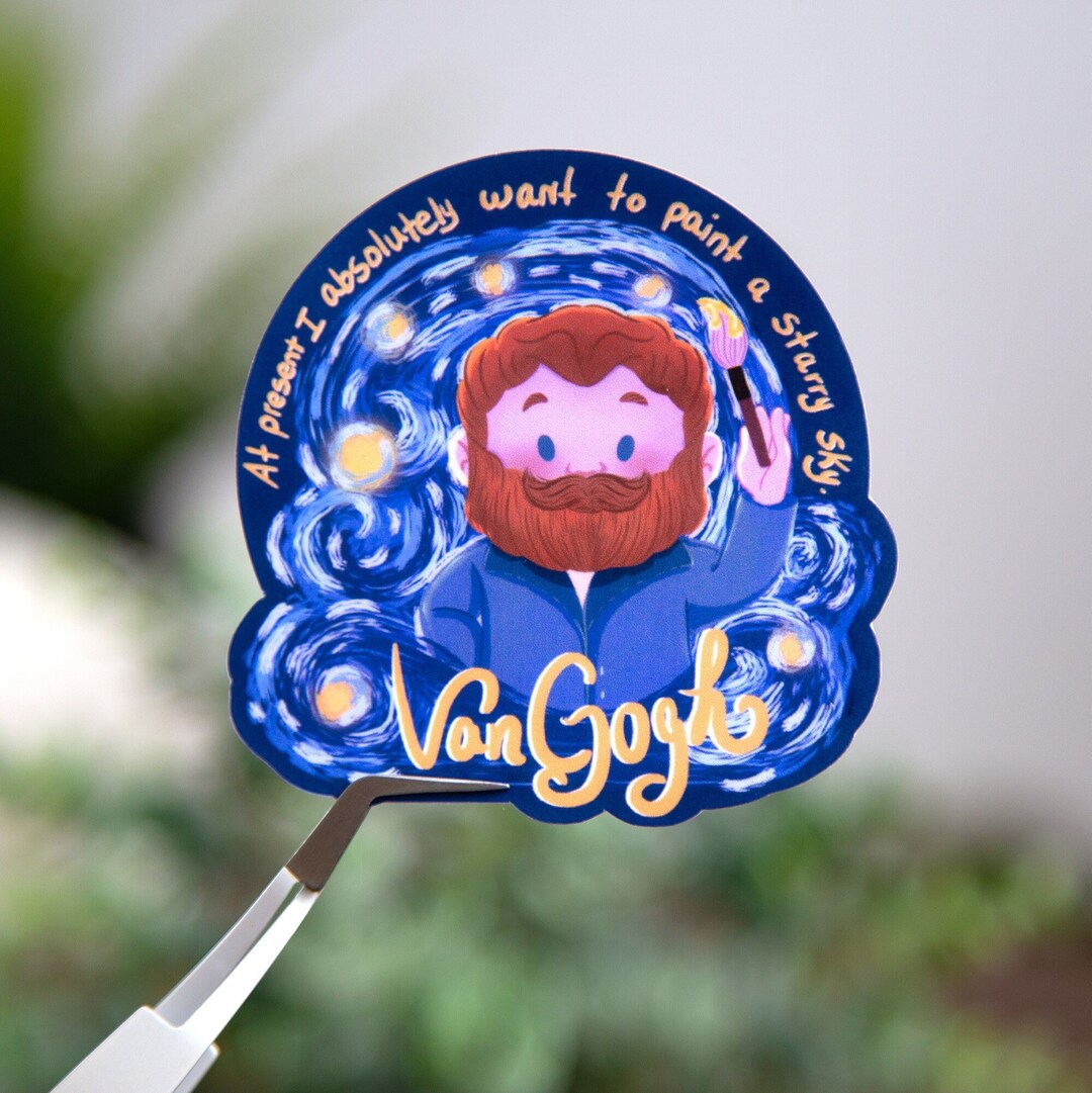 Van Gogh Sticker Starry Night Vincent Van Gogh Van Gogh Painting - Etsy
