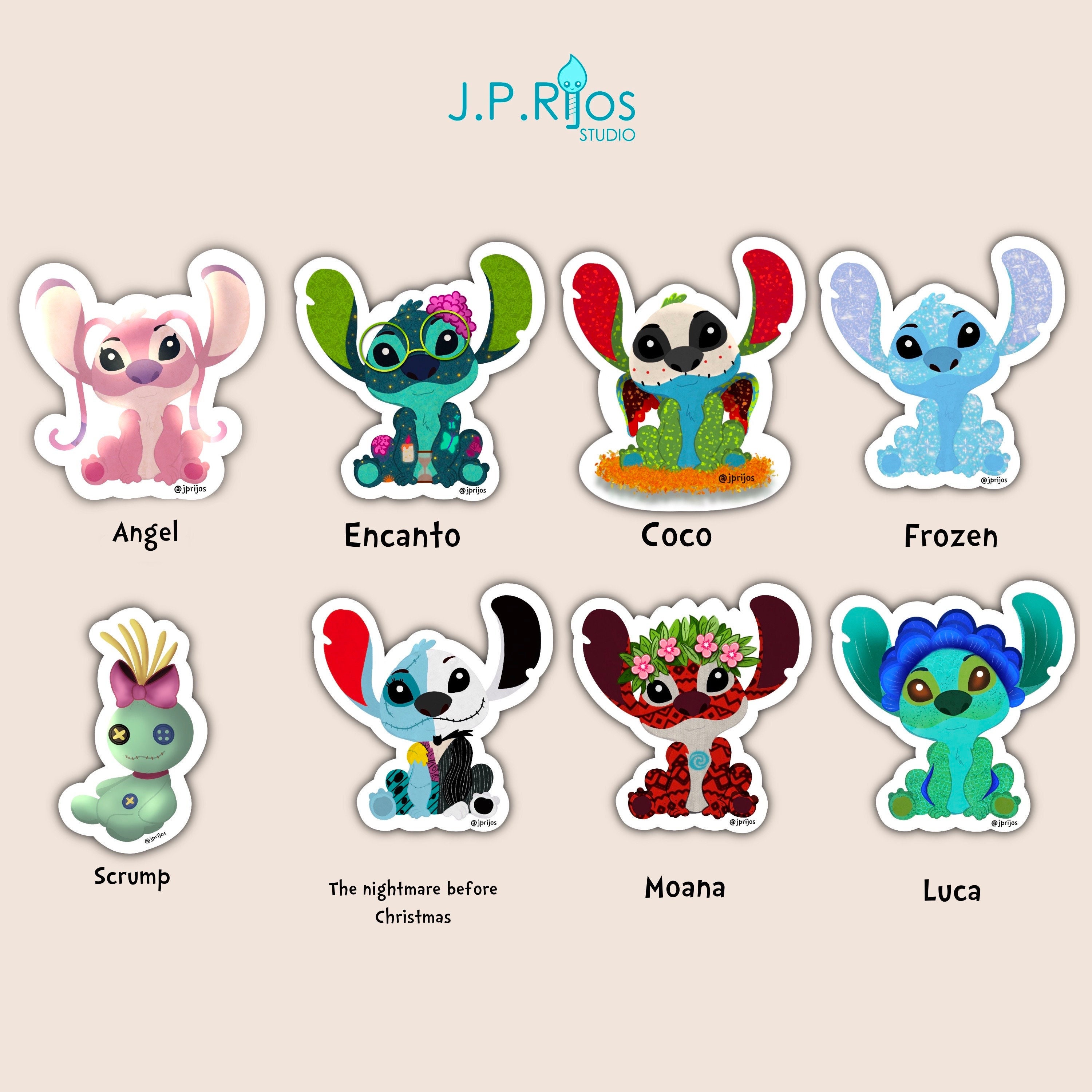 Disney-pegatinas de Lilo Stitch para niños, calcomanías de dibujos