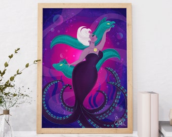 ウルスラ 海の魔女 プリント リトルマーメイド 絵 いたずら