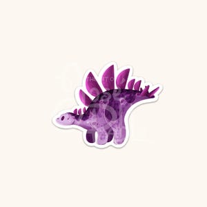 Adorable Stegosaurus Sticker: Kawaii Dinosaur Art for Jurassic Park Fans and Stationery Lovers