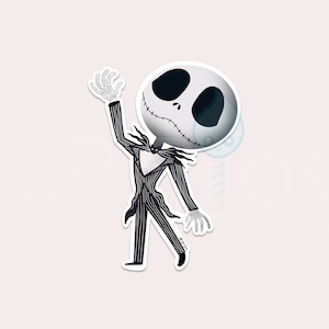 Jack Skellington Disney Laptop Sticker - Nightmare Before Christmas Vinyl Decal for Halloween