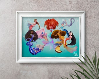 ディズニー リトル・マーメイド 水彩画 プリンセス アリエル