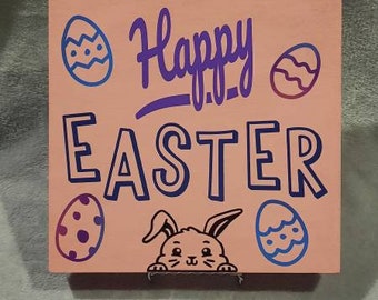 Happy Easter Wood Tile art