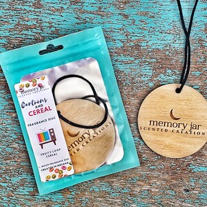 Cartoons & Cereal Fragrance Disc | Car Freshie | Long Lasting Scent | Fruit Loops