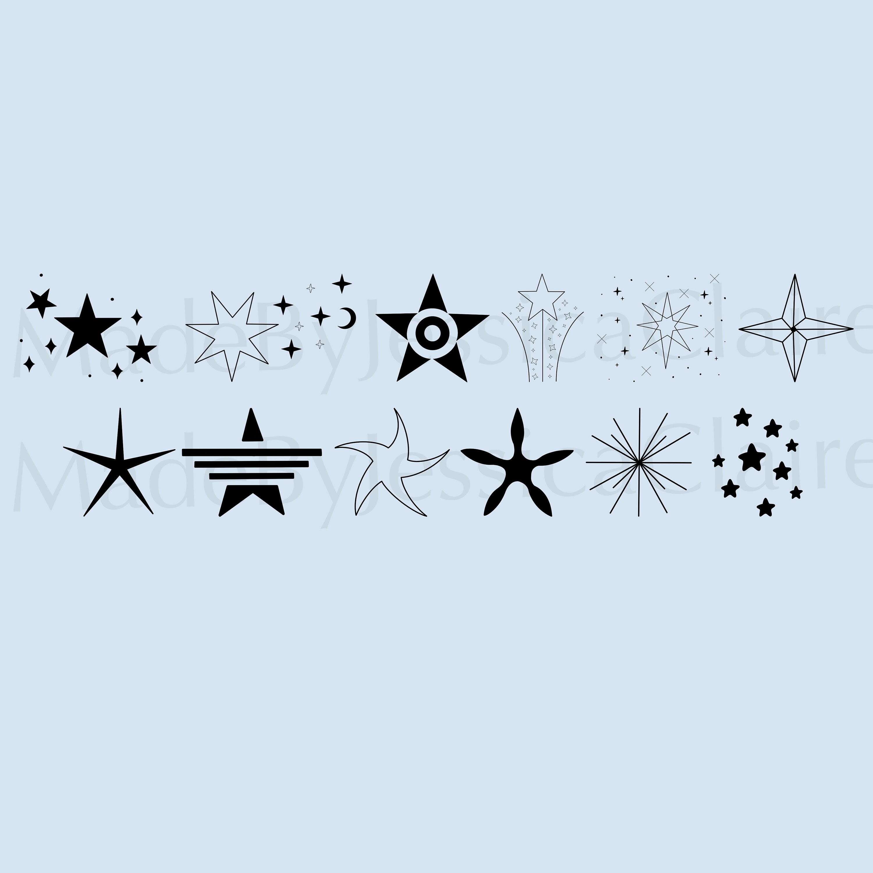 100 Procreate Star Stamps | Doodle Brushset (commercial Use) - Etsy