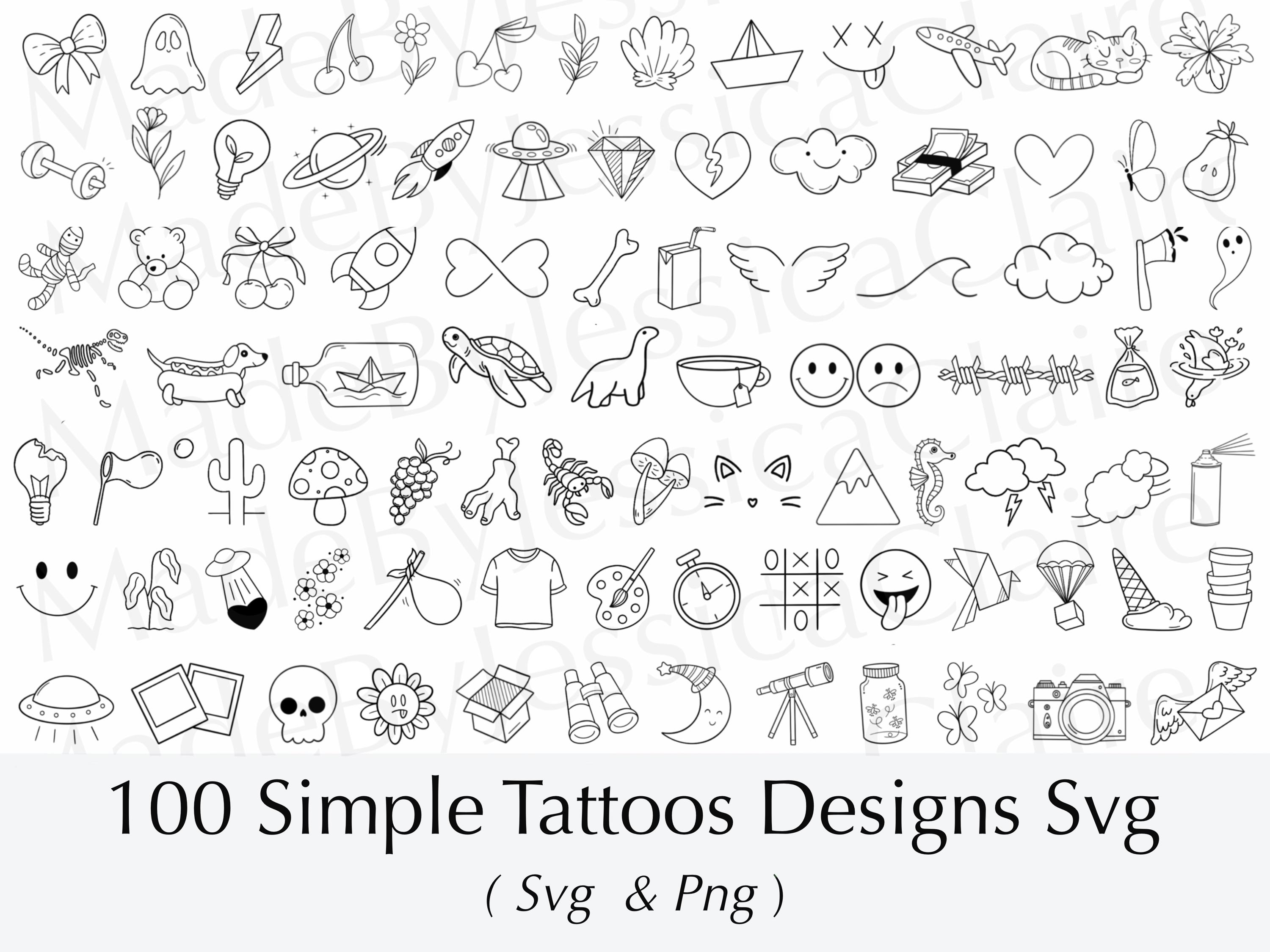 Simple animal tattoos - Etsy México, image size:3000x2250