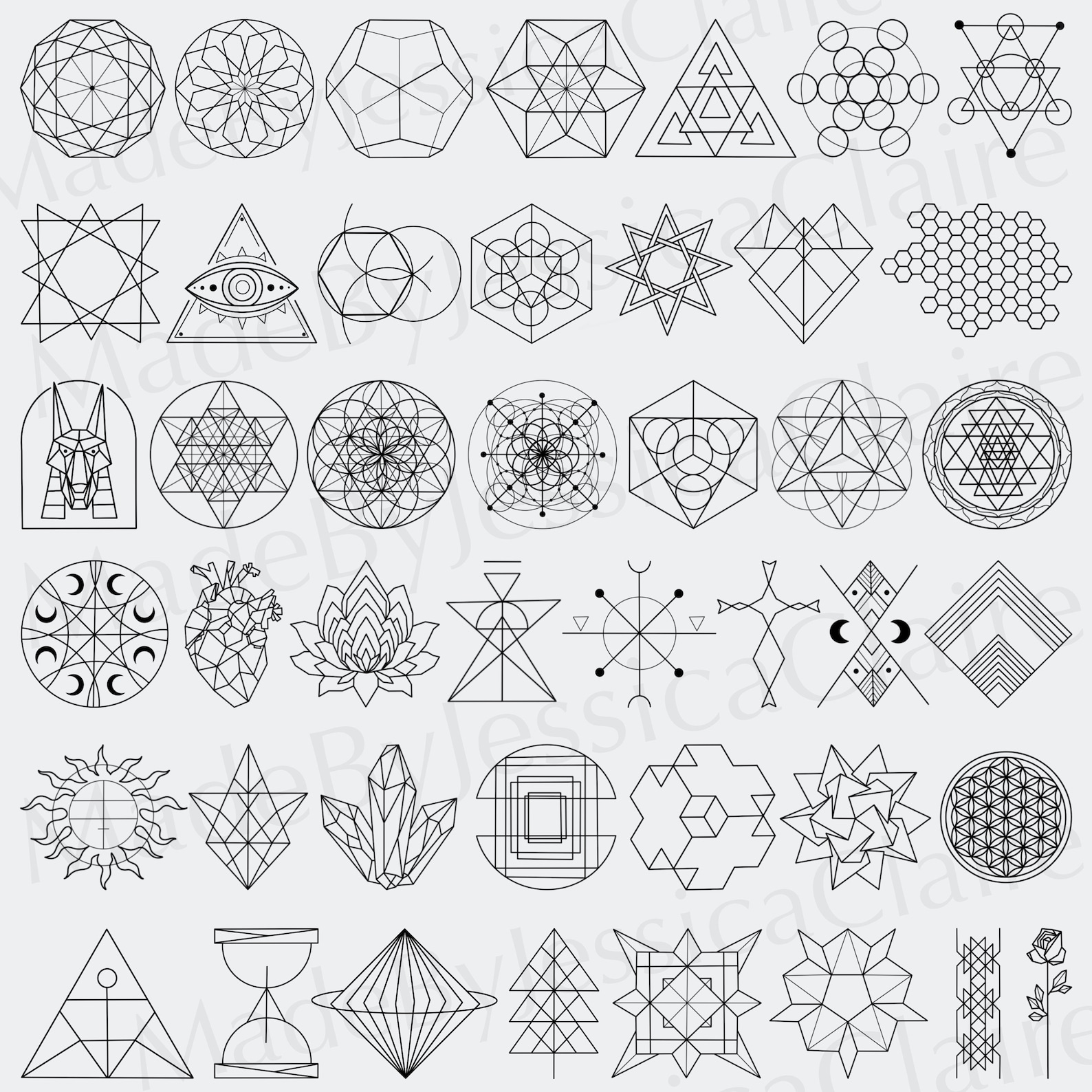 Geometric SVG Sacred Geometry Svg Tattoo Svg - Etsy