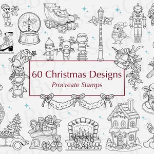 Procreate Navidad / Juego de pinceles navideños / Plantilla navideña / Procreate otoño / Procreate invierno / Uso comercial incluido