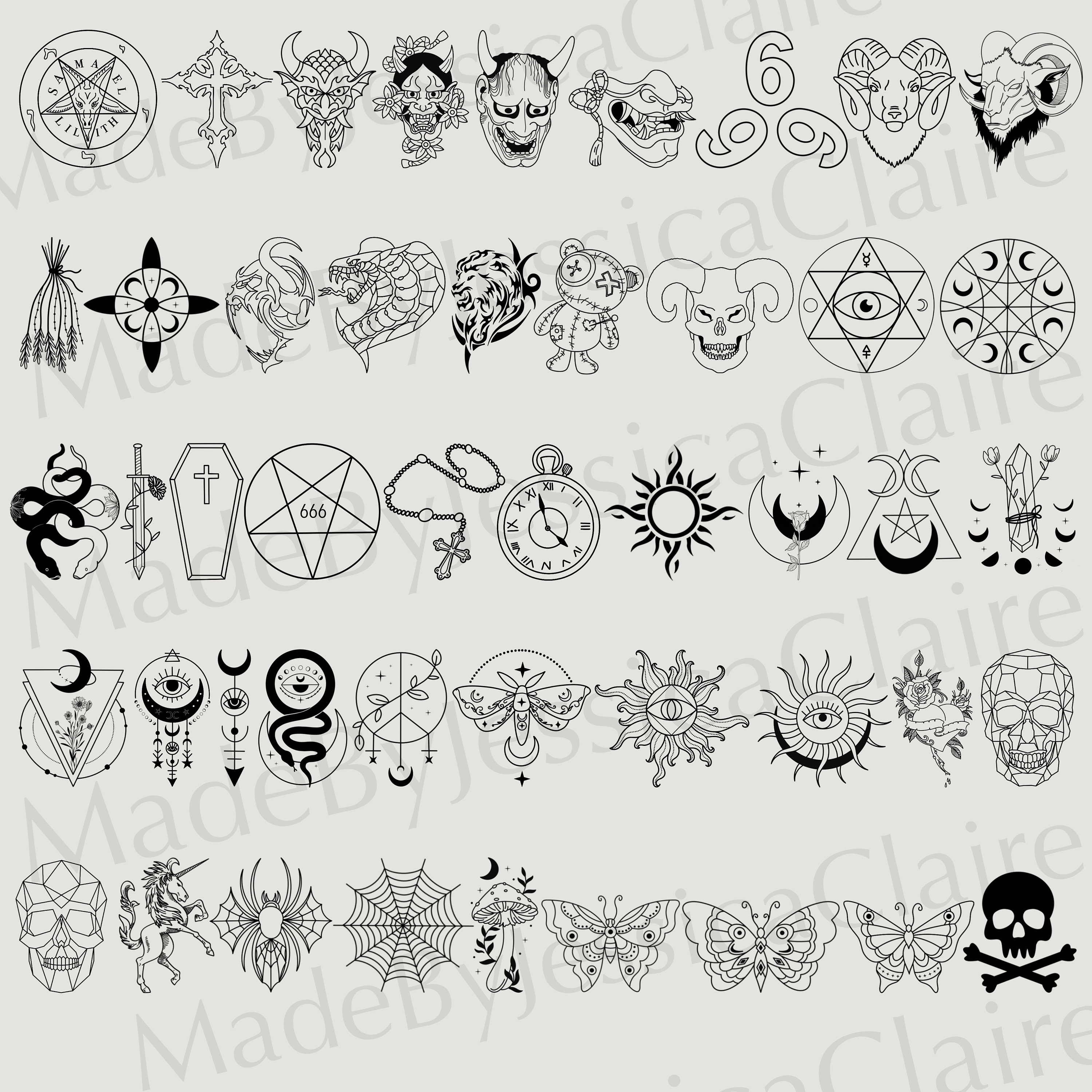Procreate Tattoos Procreate Tattoo Brushset Tattoo Stencil Etsy UK