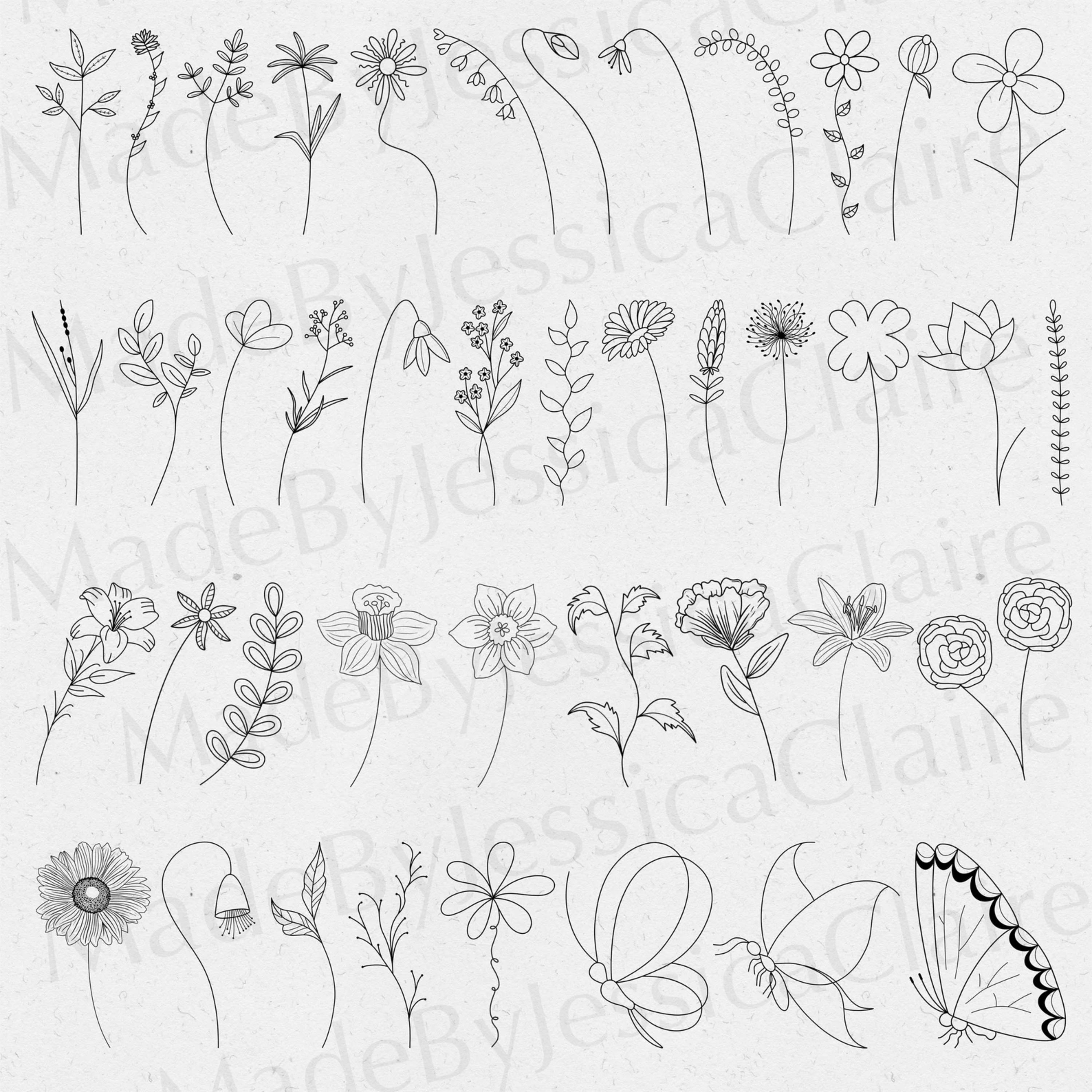 Floral Procreate Stamps Bundle | Wildflowers, Animals (digital Item) - Etsy