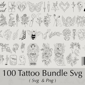 Tattoo SVG. Tattoos SVG. Doodles SVG. Tattoo cut file. Doodle cut file. Commercial Use Included