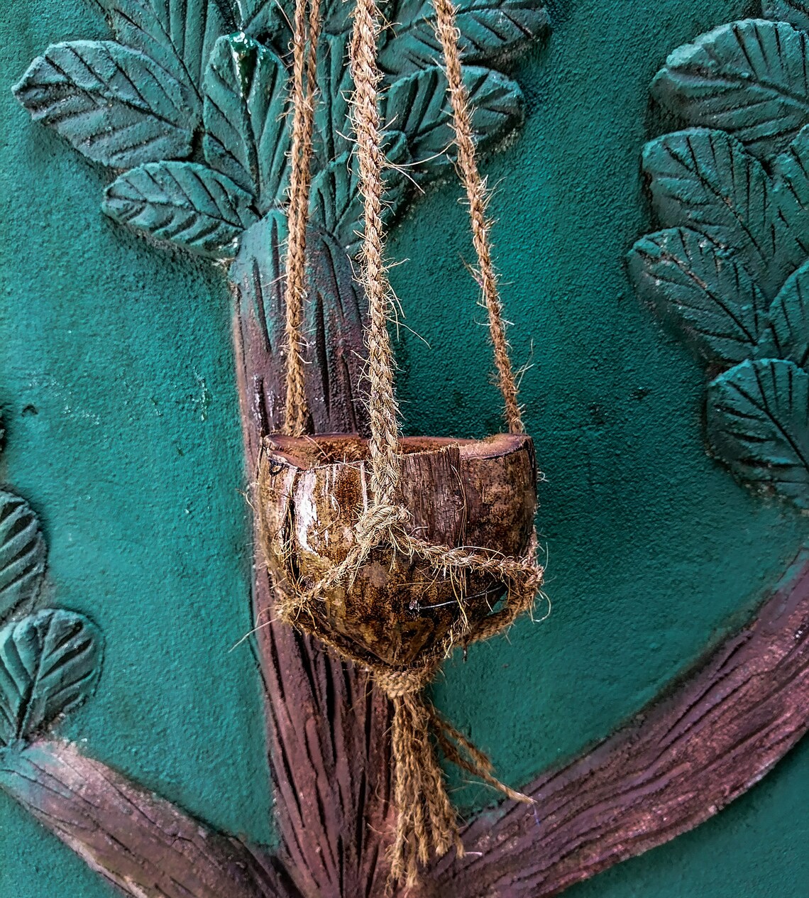 Hanging flower pots Coconut husk hanging flower pot Etsy
