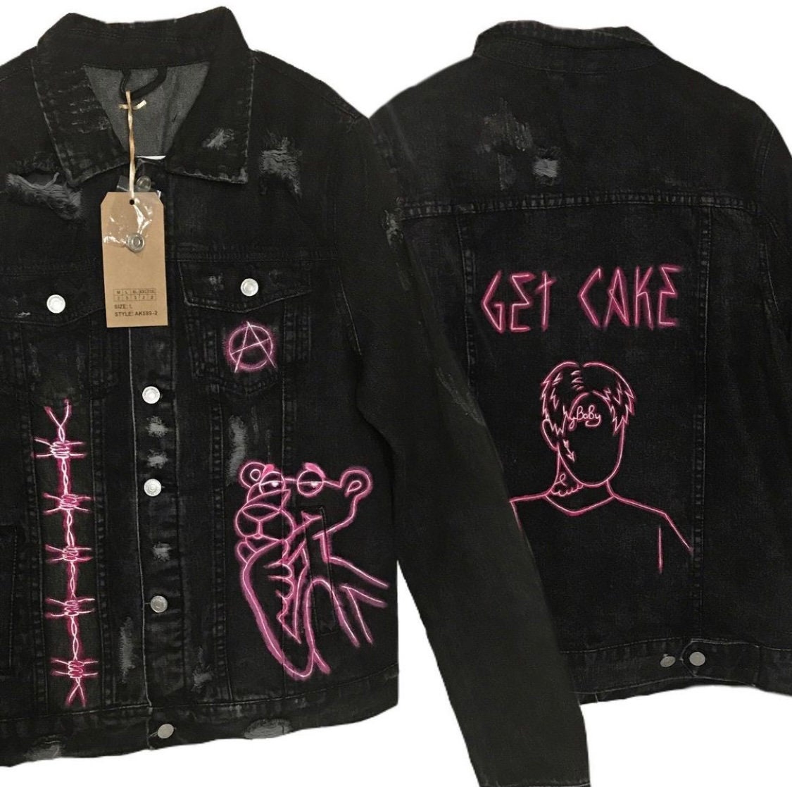 Lil Peep Jeans Jacket - Etsy Australia
