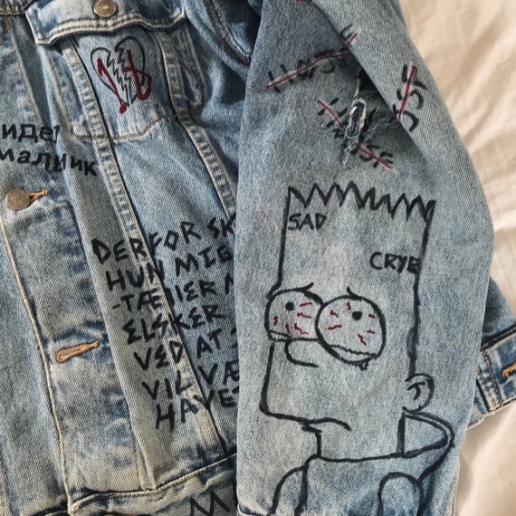 Lil Peep Custom Jeans Jacket - Etsy Ireland