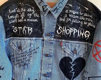 Lil Peep Jean Jacket | Etsy Australia