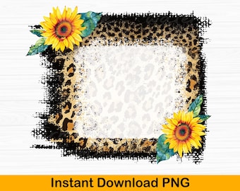 Distressed Leopard Cheetah Print, Bleach Grunge PNG (Digital Download)