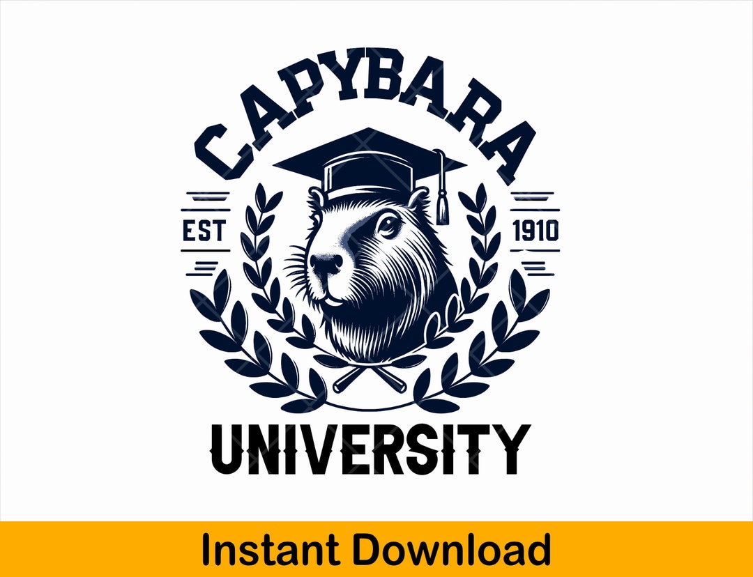 Capybara University Funny Capybara Png, Capybara Design, Cute Capybara