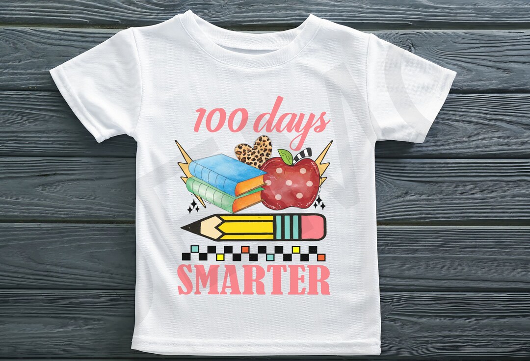 100 Days Smarter Png, Girls Messy Bun Hair 100th Day of School Png, 100 ...