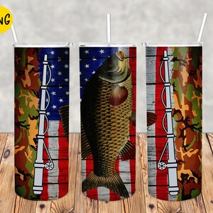 Fishing png 20oz Skinny Tumbler Sublimation Designs Camo Fishing Outdoors Tumbler for Straight/Tapered Tumbler Design