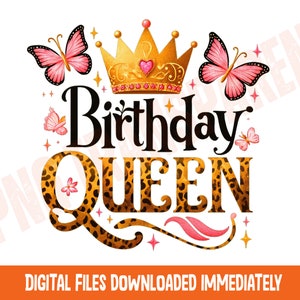 Birthday party png, birthday png, birthday crown png, Birthday queen png sublimation design download, sublimate designs download