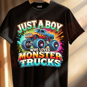 Color Splash Truck PNG | Monster Truck Lover Digital Art | Boy’s Shirt Sublimation Design | Download Now Printable File