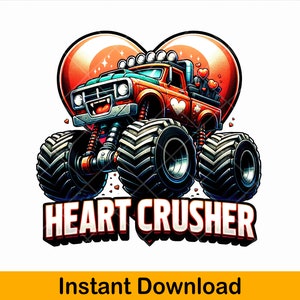 Herzzermalzer png, Lustige Kinder Valentinstag png, Monstertruck png, Jungen Valentinstag png