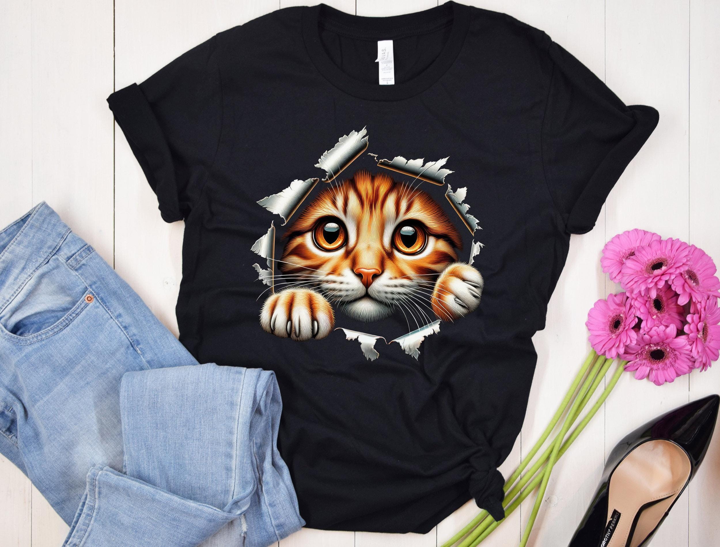 Cute Cat Looks From Torn Fabric Png, Cat Png, Cat Fabric Design, Torn ...