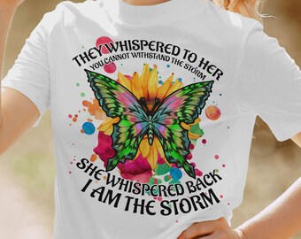Butterfly Strong Woman PNG: Jestem burzą (pobranie cyfrowe)