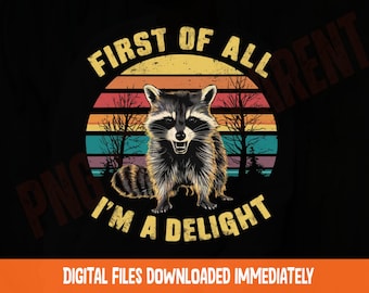 Funny Raccoon PNG: Sarcastic Trash Panda Graphic (Digital Download)