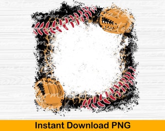 Cheetah Baseball Background Png, Distressed Leopard Baseball Background Sublimation Design Download, Baseball png