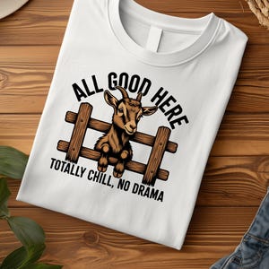 Funny Goat PNG: "It's Fine, I'm Fine" Design (Digital Download) image 10