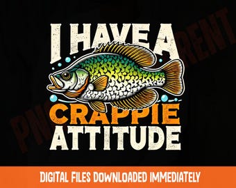 Funny Crappie Fishing PNG: Vintage Fisherman Shirt (Digital Download)