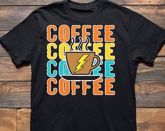 Retro Coffee Leopard PNG, Sublimation Design (Digital Download)