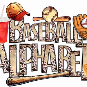 Baseball Doodle Alphabet Bundle png, Baseball Alphabet, Font Png, Game Day Png Baseball PNG Letters, Baseball Design Png, Sublimation Design