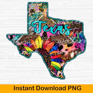 Texas Serape Leopard Sunflower PNG: Tie Dye Sublimation Design (Digital Download)