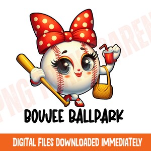 Boujee Ballpark Babe PNG: Baseball Mama Design (Digital Download)