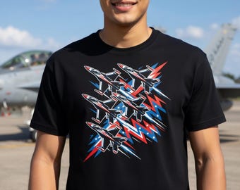 Aviones de combate patrióticos PNG: Diseño de sublimación de la bandera estadounidense 3 (descarga digital)
