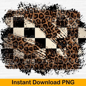 Checkered Flag and Leopard grunge background, Checkered PNG Backsplash file, Racing png