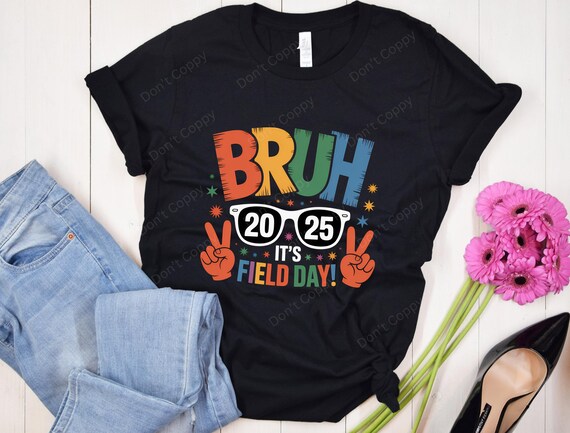 レトロ フィールド デイ 2025 PNG: クールな先生と生徒のシャツの