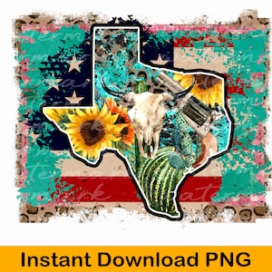 Mapa de Texas con rosas de cactus Png, png occidental, diseño de sublimación de Texas, mapa de Texas Png, mapa leopardo de Texas Png, descargas digitales