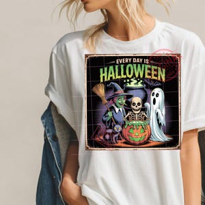 Vintage Halloween PNG: Spooky Season Shirt Design (Digital Download 3000x3000 px)