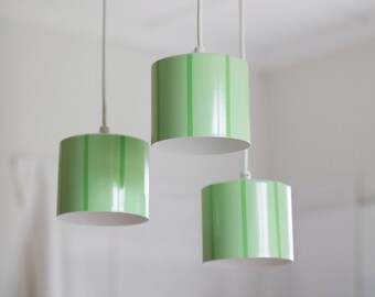 Vintage cascading pendant triple lamp